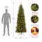 7.5 ft. Pre-lit Hinged North Valley Spruce Pencil Artificial Christmas Tree, Clear Lights